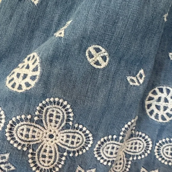 Reiss Denim Broderie Dress - Picture 4 of 7